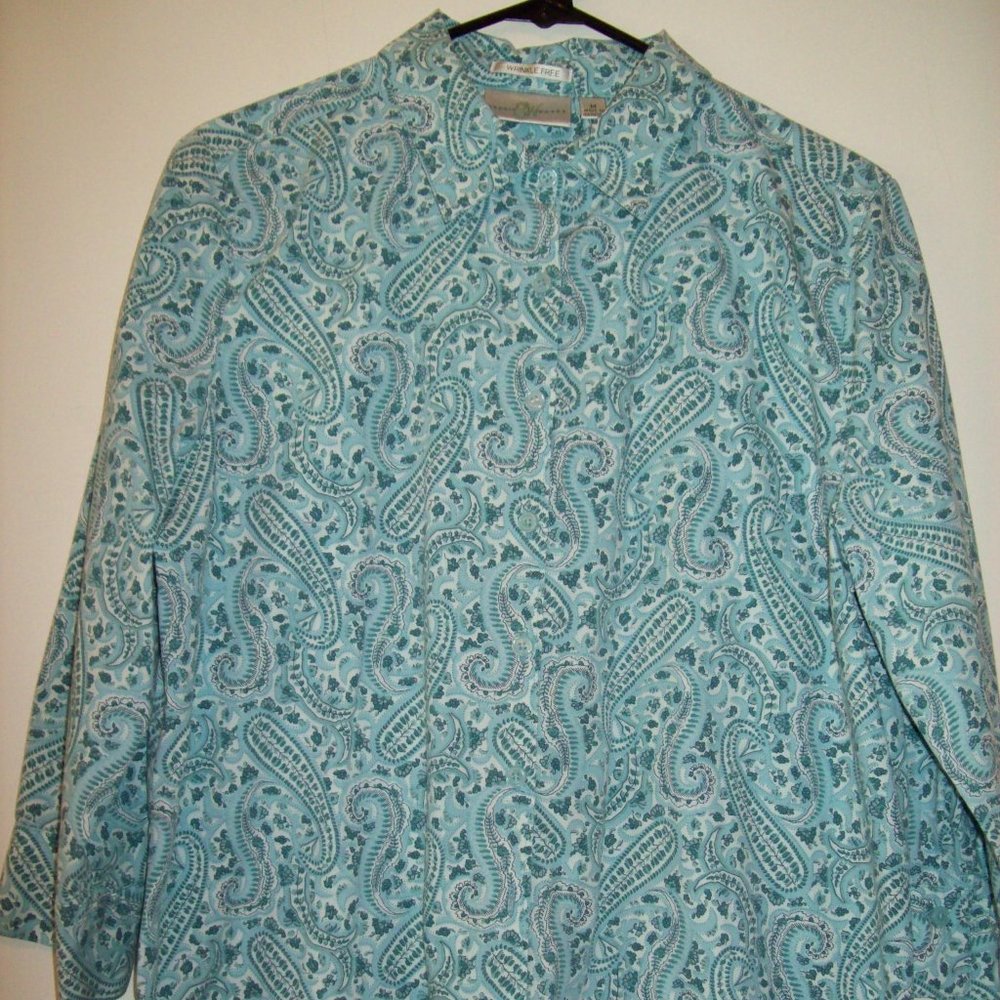 BEAUTIFUL STUDIO WORKS WRINKLE FREE PAISLEY BLOUSE